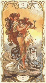 The Fool. Tarot Mucha