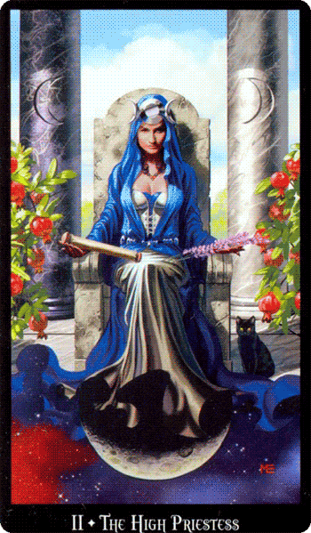 The High Priestess. Witchcraft Tarot by Ellen Dugan  
