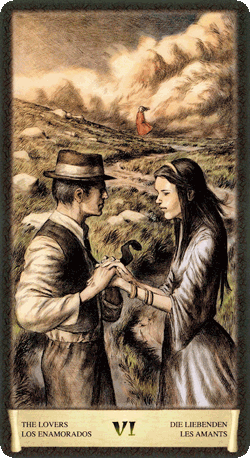 The Lovers. Black Grimoire Tarot