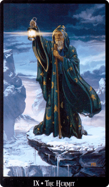 The Hermit. Witchcraft Tarot by Ellen Dugan