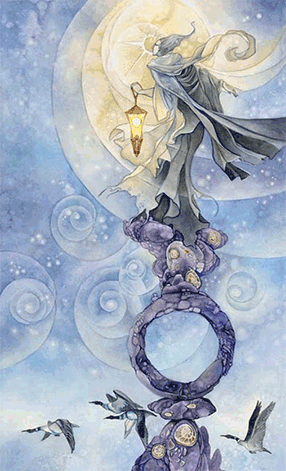 The Hermit. Mirage Valley Tarot by Barbara Moore