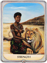 The Strength. Ancestral Path Tarot by Julie Cuccia-Watts