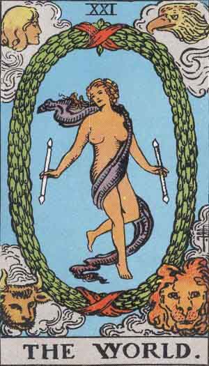 The World Tarot Card Meaning – 21th Arcana