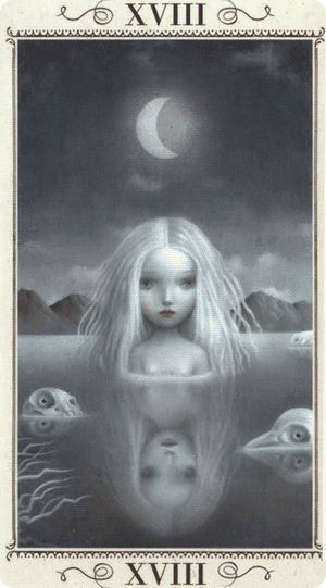 The Moon. Tarot by Nicoletta Ceccoli