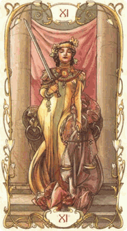 The Justice. Tarot by Alphonse Mucha