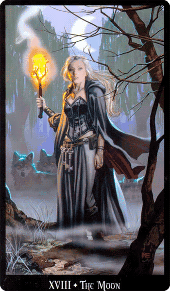 The Moon. Witchcraft Tarot by Ellen Dugan