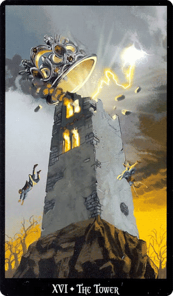 The Tower. Witchcraft Tarot by Ellen Dugan