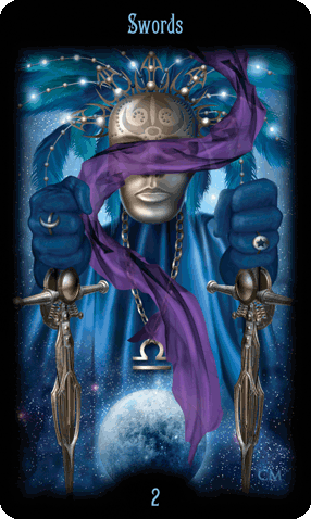 Two of Swords. Legacy of the Divine Tarot by Ciro Marchetti