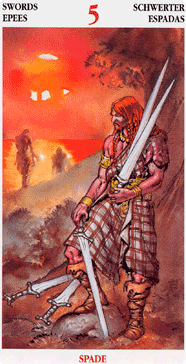 Five of Swords. Celtic Tarot