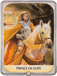 Knight of Cups.Ancestral Path Tarot by Julia Cuccia-Watts