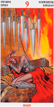 Nine of Swords. Celtic Tarot 