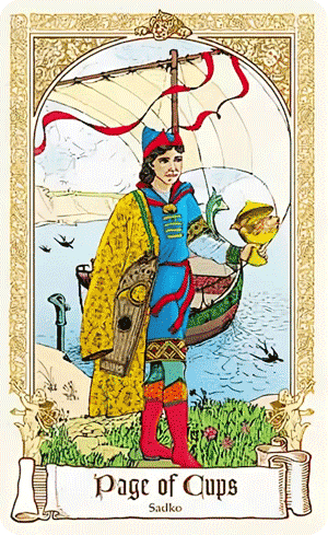 Page of Cups. Fairytale Tarot by Karen Mahoney