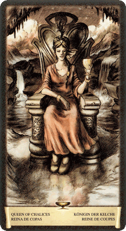 Queen of Cups. Black Grimoire Tarot