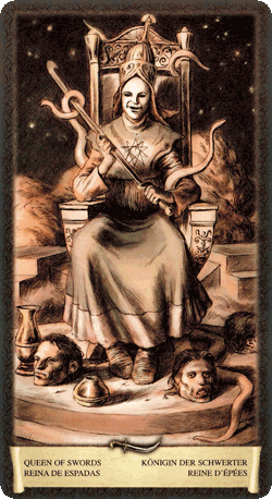 Queen of Swords. Black Grimoire Tarot