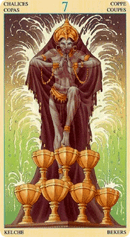 Seven of Cups. Union of Goddesses Tarot