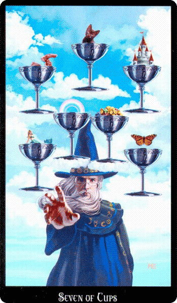 Seven of Cups. Witchcraft Tarot by Ellen Dugan