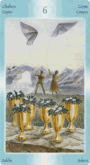 Six of Cups. Guardian Angels Tarot 