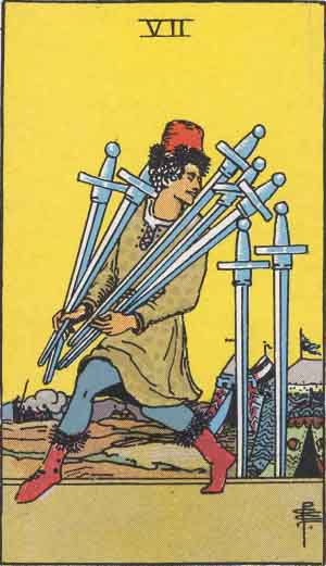 Seven of Swords Tarot Card Meanings