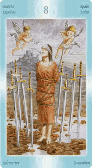 Eight of Swords. Guardian Angels Tarot 