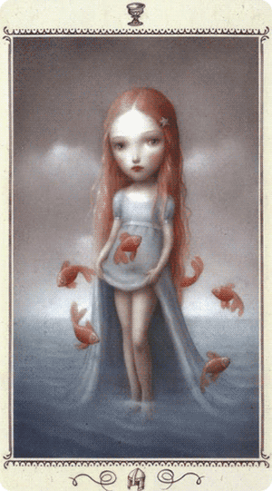 Page of Cups. Tarot by Nicoletta Ceccoli