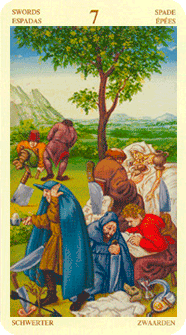 Seven of Swords. The Bruegel Tarot