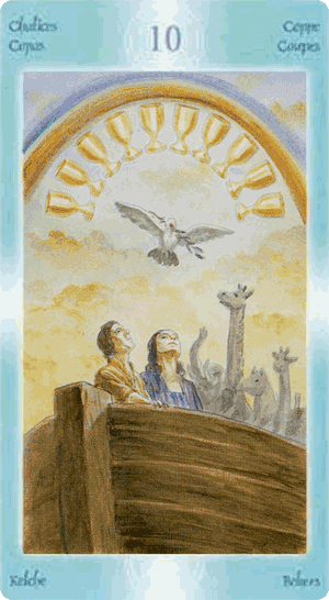 Ten of Cups. Guardian Angels Tarot