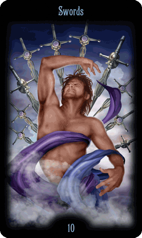 Ten of Swords. Legacy of the Divine Tarot by Ciro Marchetti