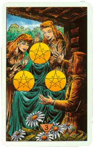 Three of Pentacles. Tarot. Mirror of Fate