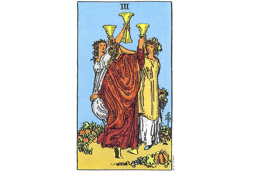 Three of Cups Tarot Card Symbolism