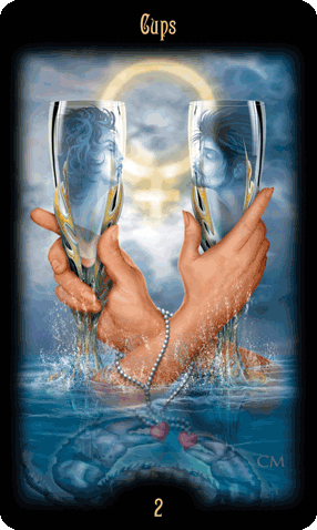 Two of Cups. Legacy of the Divine Tarot by Ciro Marchetti
