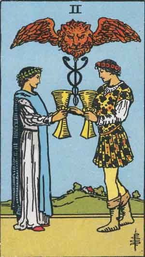 Two of Cups Tarot Card