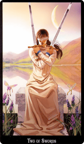 Two of Swords. Witchcraft Tarot by Ellen Dugan