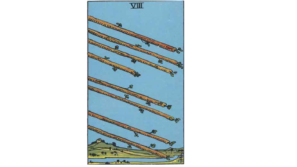 Eight of Wands Tarot Card Symbolism