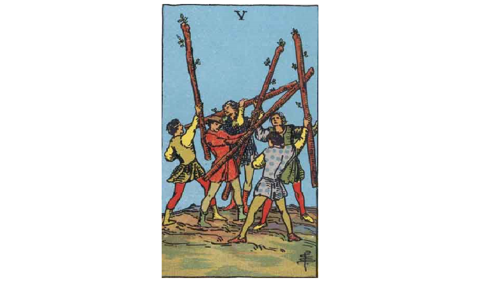 Five of Wands Tarot Card Symbolism