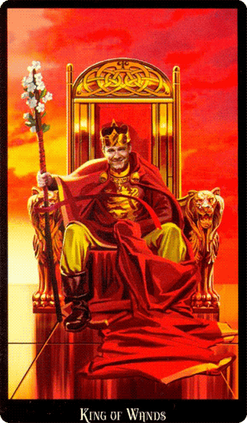 King of Wands. Witchcraft Tarot by Ellen Dugan