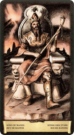 King of Wands. Black Grimoire Tarot