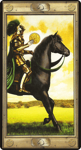 Knight of Pentacles. Universal Key Tarot