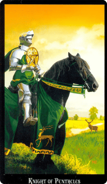 Knight of Pentacles. Witchcraft Tarot by Ellen Dugan