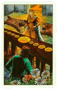 Nine of Pentacles. Mirror of Fate Tarot