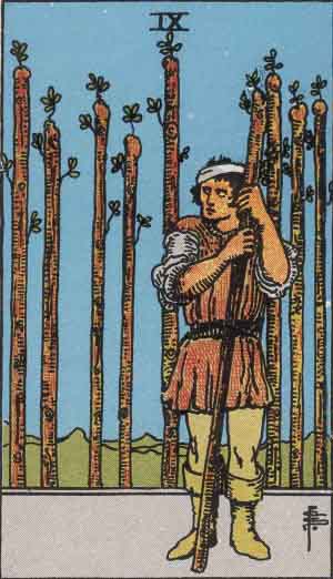 Nine of Wands Tarot Card