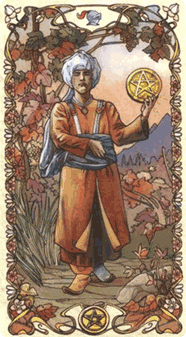 Ten of Pentacles. Tarot by Alphonse Mucha