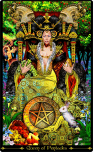 Queen of Pentacles. Illuminati Tarot