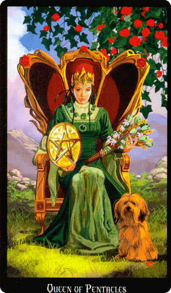 Queen of Pentacles. Witchcraft Tarot by Ellen Dugan