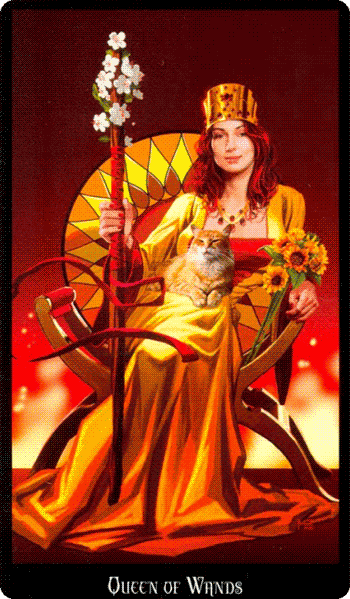 Queen of Wands. Witchcraft Tarot by Ellen Dugan