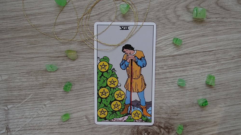 Seven of Pentacles Tarot Card Meanings