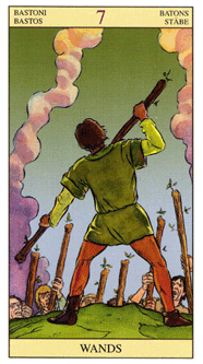 Seven of Wands. New Vision Tarot