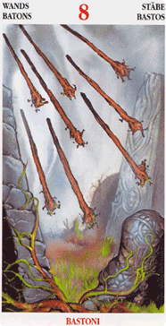 Eight of Wands. Celtic Tarot 