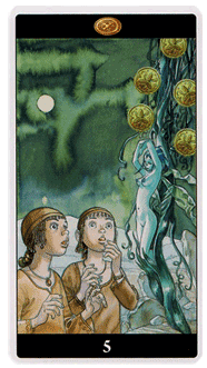 Five of Pentacles. Dream Enchantress Tarot
