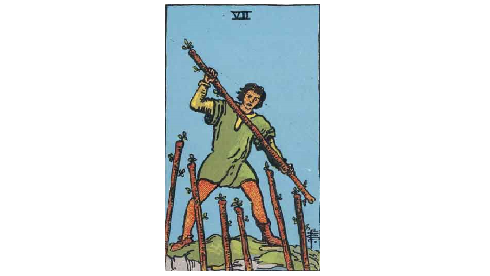 Seven of Wands Tarot Card Symbolism