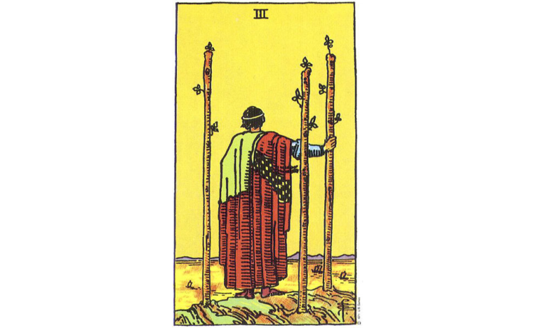 Three of Wands Tarot Card Symbolism - Esoteric Hut